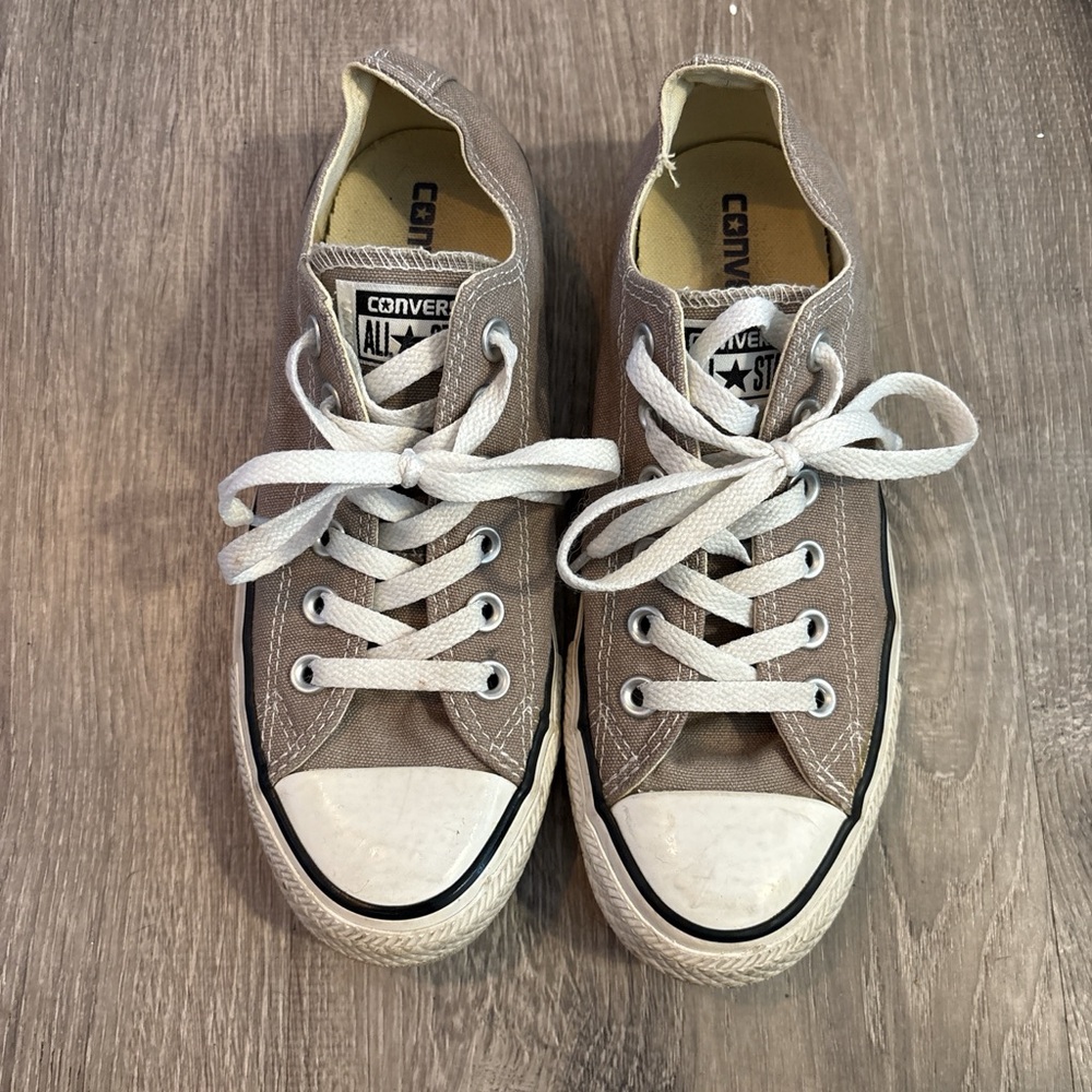 Converse Kids' Taupe Canvas Sneakers